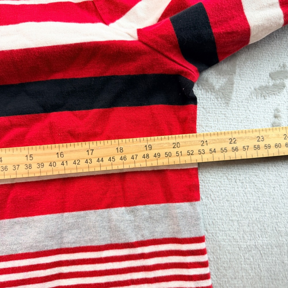 Talbots Women's XL Petite Authentic Striped Long Sleeve Tee Red White - Picture 6 of 8